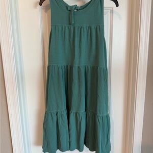 Treasure & Bond Sleeveless Teal Tiered Dress